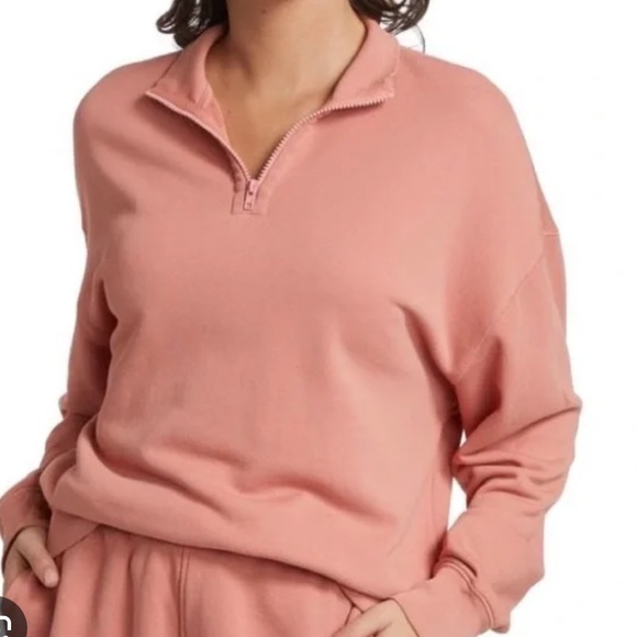 NWT $295 ATM Anthony Thomas Melillo French Terry Sweatshirt Size S M Half Zip - Picture 6 of 11